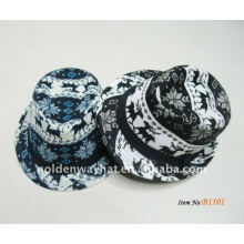 2012 Fashion Trendy White and Black Fedora Hats